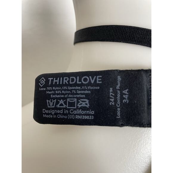 Third Love Lingerie 24/7 Lace Contour Plunge Intimates - Picture 10 of 10